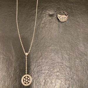 Necklace and ring (sterling silver with zirconia)